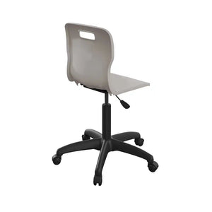 Titan Swivel Senior Chair with Plastic Base and Castors T35-GR-BK 5