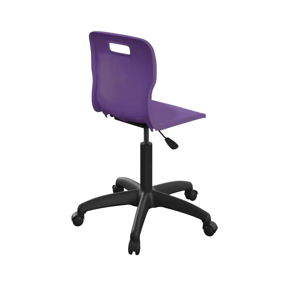 Titan Swivel Senior Chair with Plastic Base and Castors T35-P-BK 5