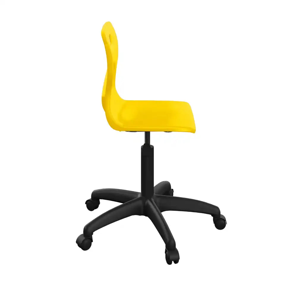 Titan Swivel Senior Chair with Plastic Base and Castors T35-Y-BK 4