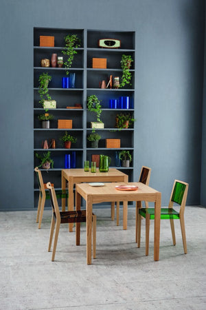 Together Dining Chair With Wooden Table And Shelving Unit In Dining Setting