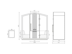 Treehouse 2 Person Closed Meeting Pod Dimensions