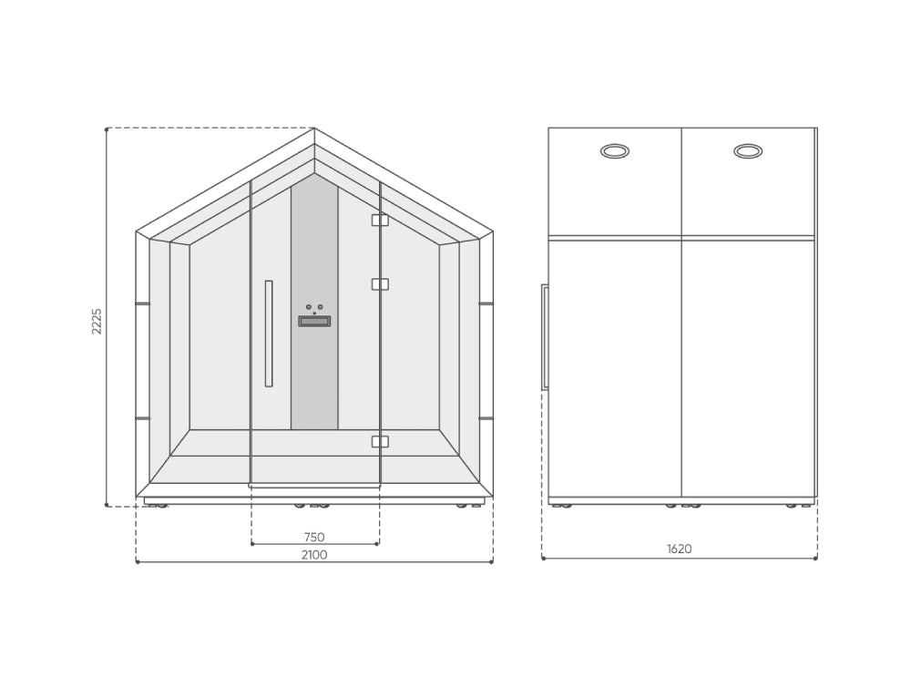 Treehouse 4 Person Acoustic Closed Meeting Pod Dimensions