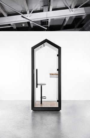 Treehouse Single Person Phonebooth with Stool in Breakout Setting 2