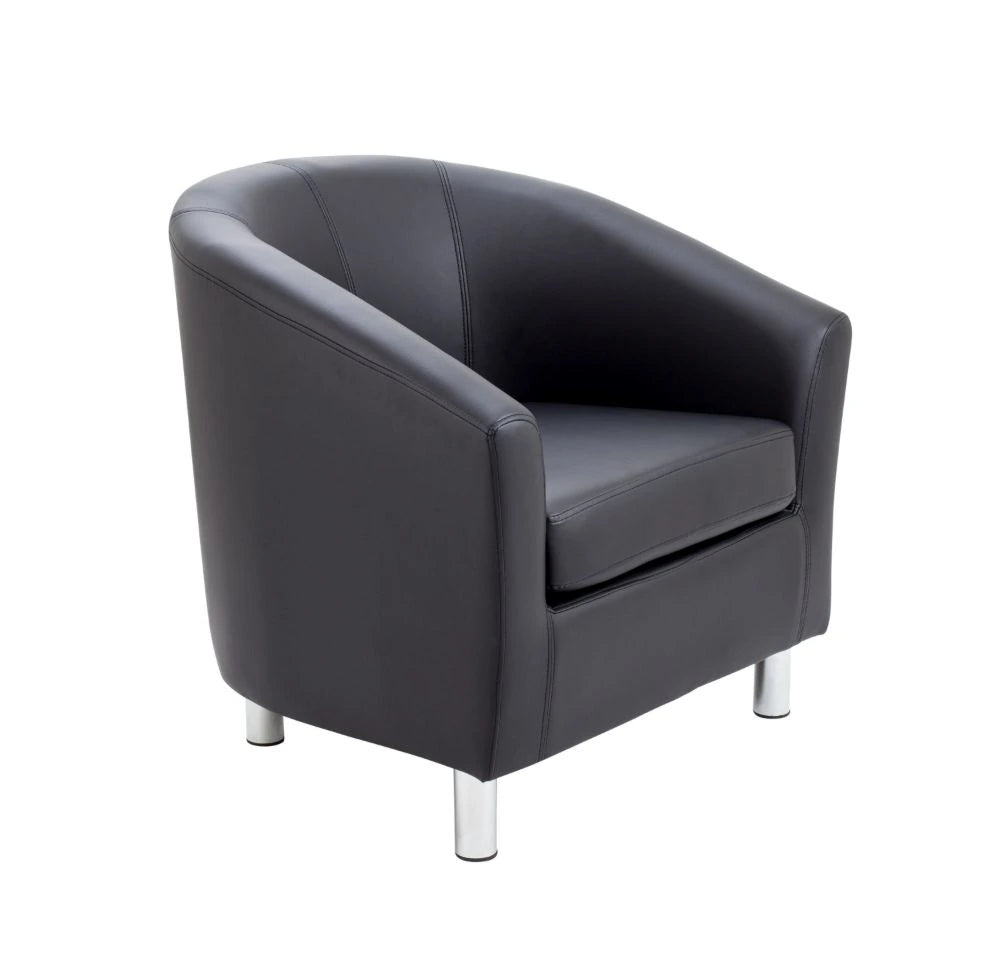 Tub Armchair with Metal Feet OF2201BKML 2