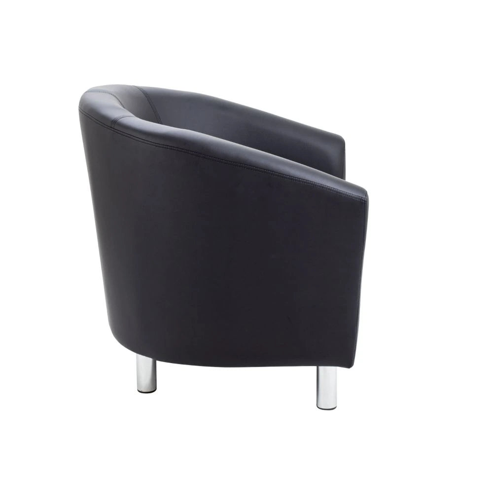 Tub Armchair with Metal Feet OF2201BKML 4