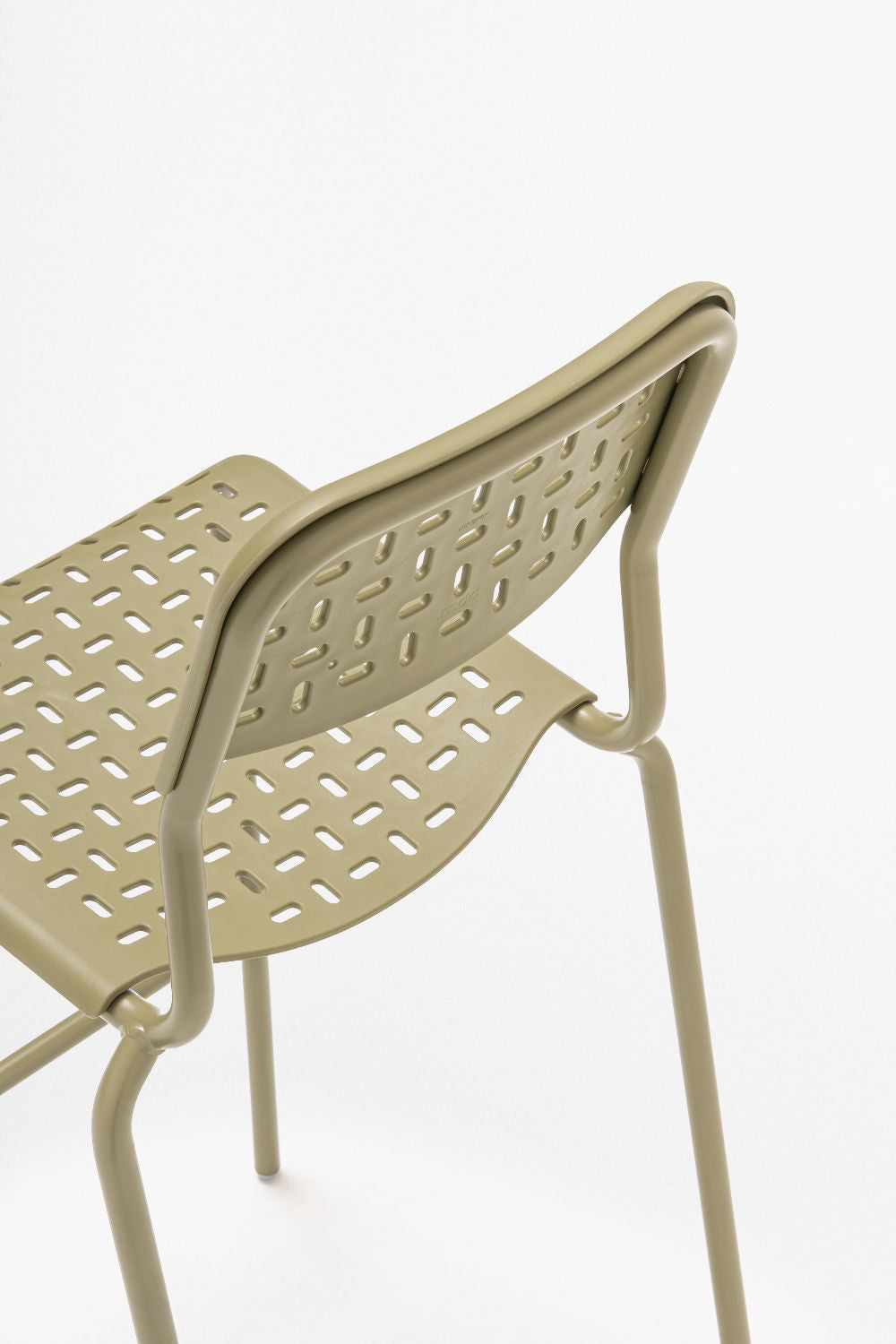 Tube 4 Legged Base Outdoor High Stool without Armrests Detail 3