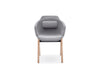 Ultra Fw Armchair With Grey Cushion And Wooden Legs