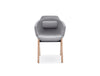 Ultra Fw Armchair With Grey Cushion And Wooden Legs