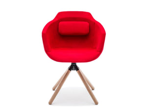Ultra Fw Armchair With Red Upholstered Finish And Back Cushion1