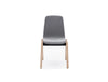 Ultra Kw Chair With Grey Finish And 4 Legs Wooden Base