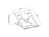 Ultra Slim Foldable Aluminum Laptop Riser Dimensions 1