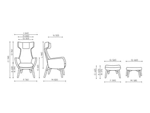 Umm High Backrest Lounge Chair Dimensions