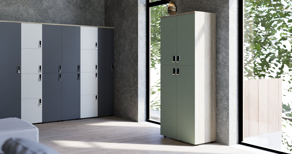 Uno Manual RFID Locker in Modern Office Setting