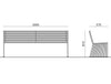 Urbantime .015 Outdoor Bench With Backrest Dimensions