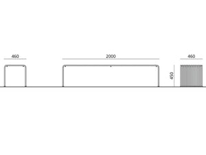 Urbantime .015 Outdoor Flat Bench Dimensions