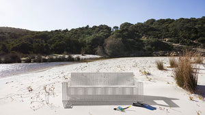 Urbantime .015 Outdoor Modular Sofa In White Finish By The Lake