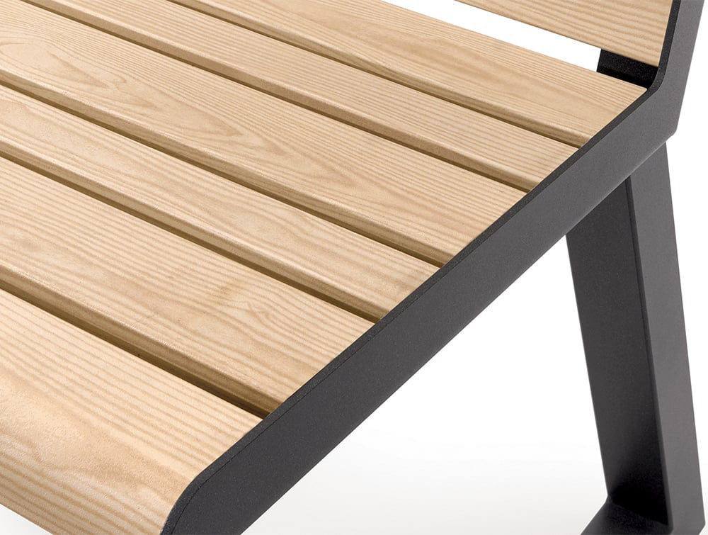 Urbantime .H24 Outdoor Bench With Backrest 2