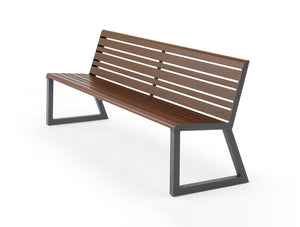 Urbantime .H24 Outdoor Bench With Backrest 5