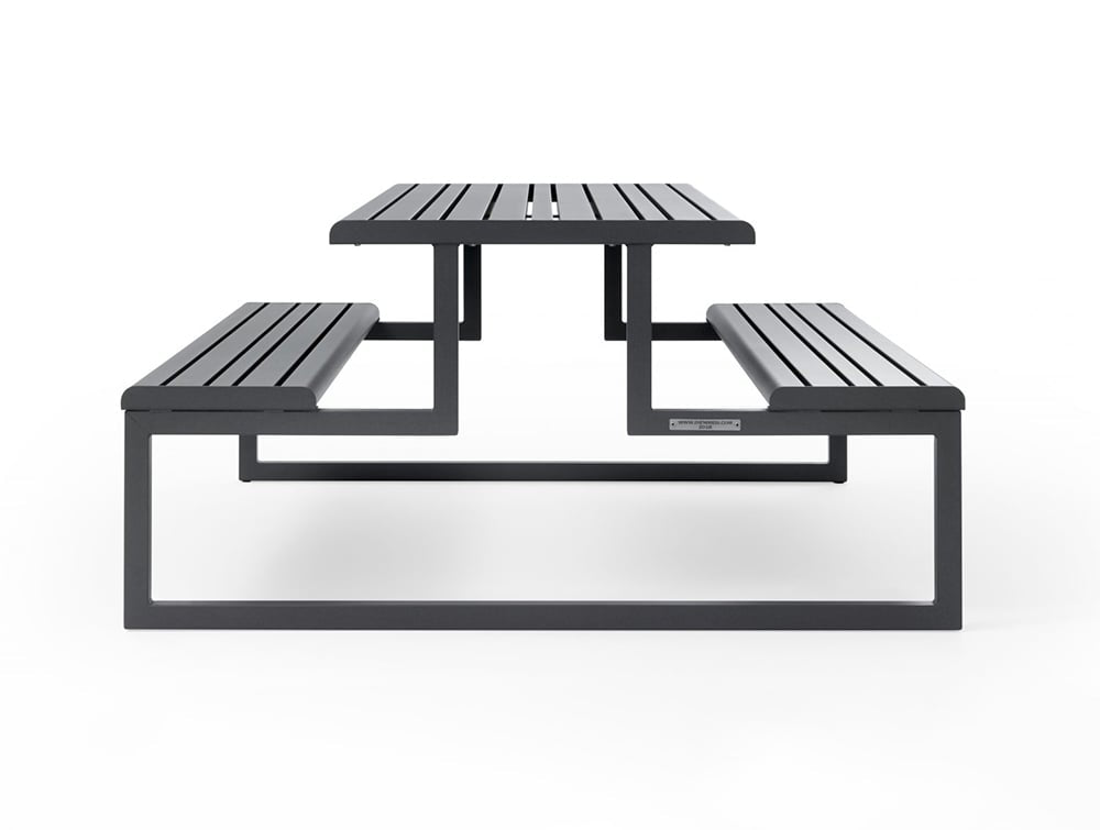 Urbantime .H24 Outdoor Picnic Table With Integrated Benches