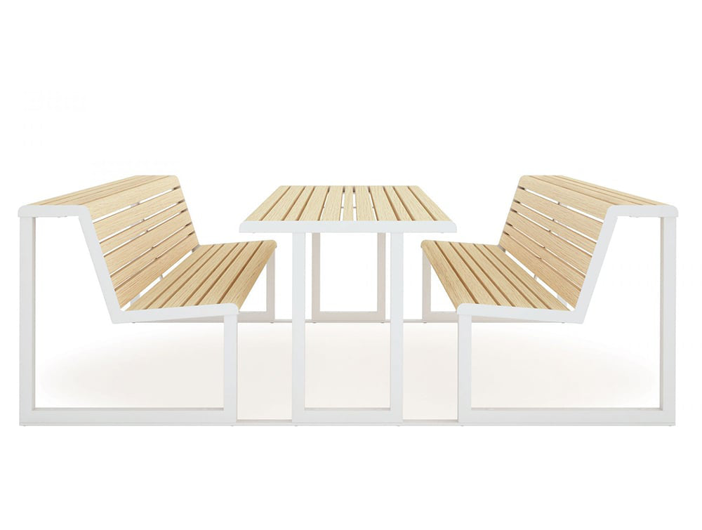 Urbantime .H24 Outdoor Table Integrated Benches 5