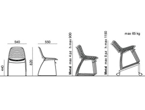 Urbantime Eclipse Outdoor Wire Chair Dimensions