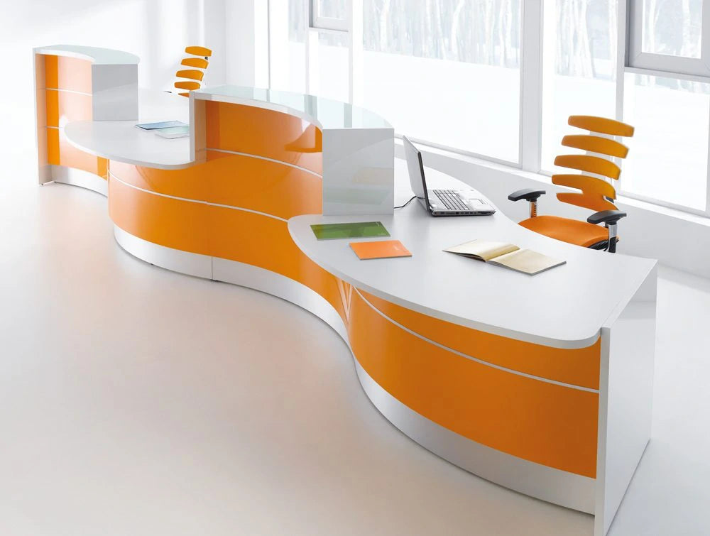 Valde Curved Circular Reception Desk 8