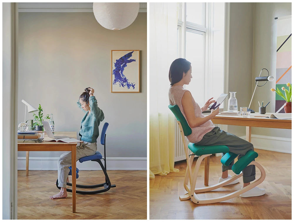 Varier Variable Plus Kneeling Chair 12 N Different Shades In Home Office Setting