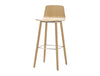 Varya Wood High Stool With Footrest