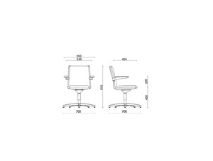 Vega Hit Meeting Office Chair 5 Dimensions