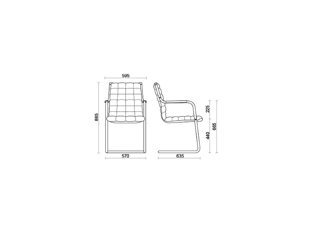 Vega Hit Visitor Office Chair Dimensions