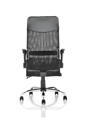 Vegas Executive Chair Black Leather Seat Black Mesh Back With Leather Headrest With Arms EX000074 7