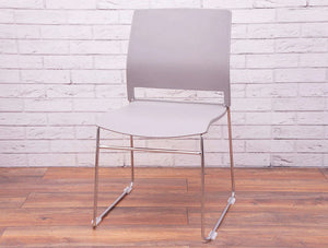 Verse Multipurpose Stacking Chair in Grey Front View