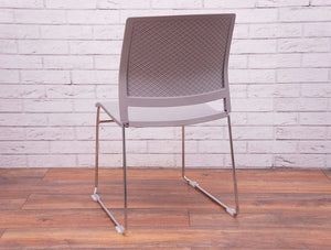 Verse Multipurpose Stacking Chair in Grey Rear View