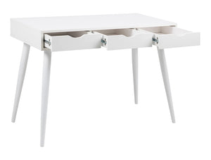 Victoria Home Office Desk White with White Legs and White Drawers 2