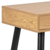 Victoria Home Office Desk Wild Oak with Black Legs and Wild Oak Drawers 6
