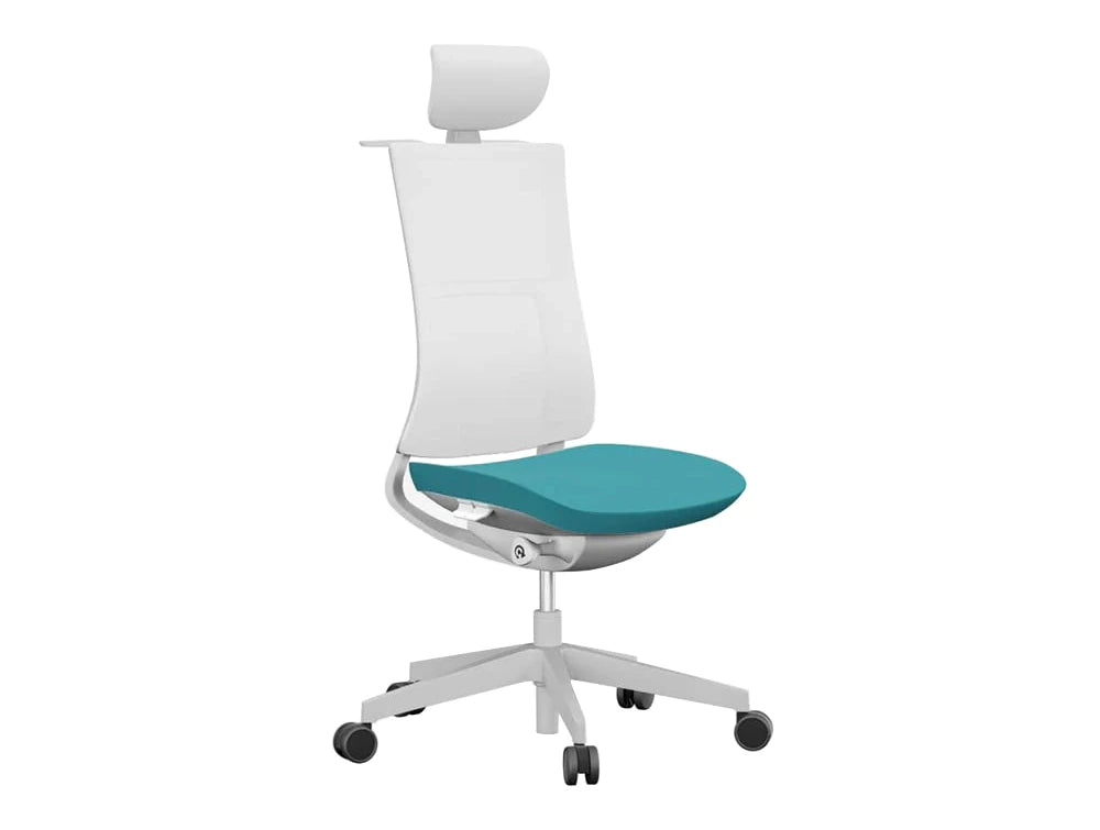 Violle Mesh Task Chair with Headrest in Grey