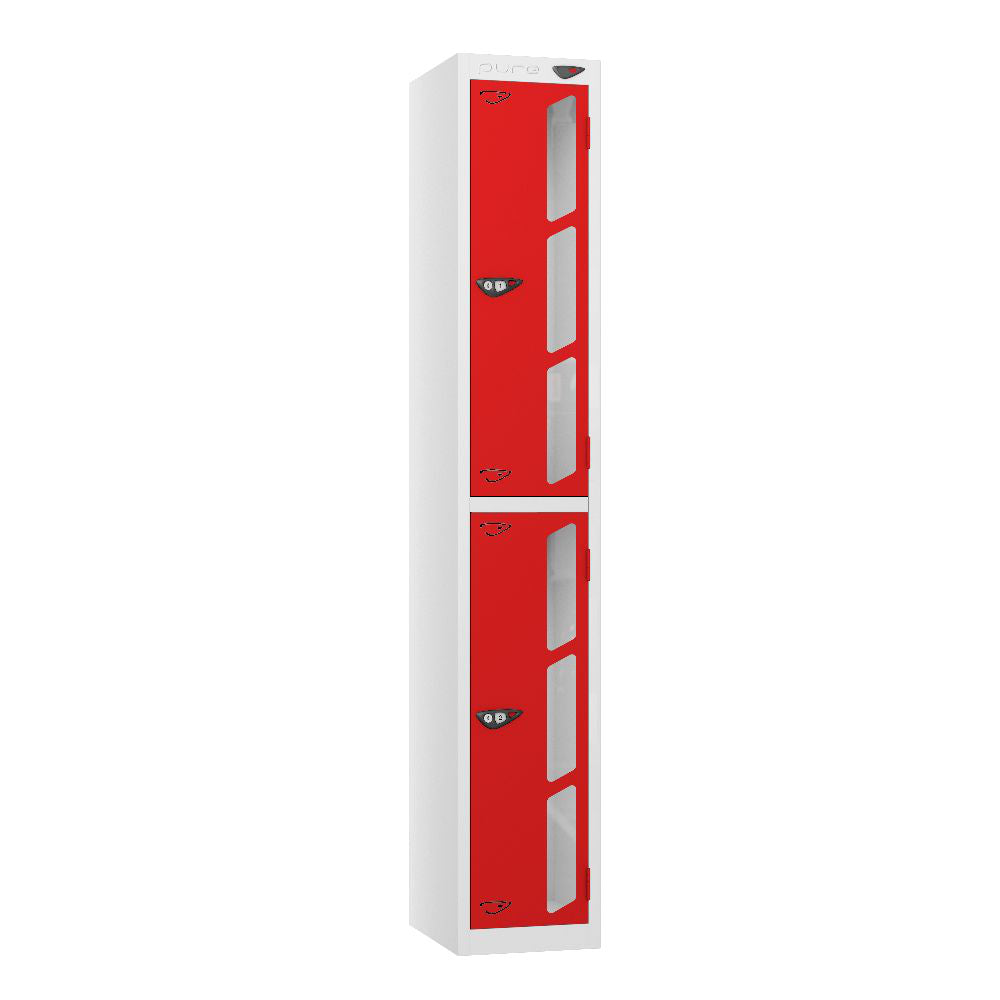 Vision 2-Door Locker Arctic White Flame Red