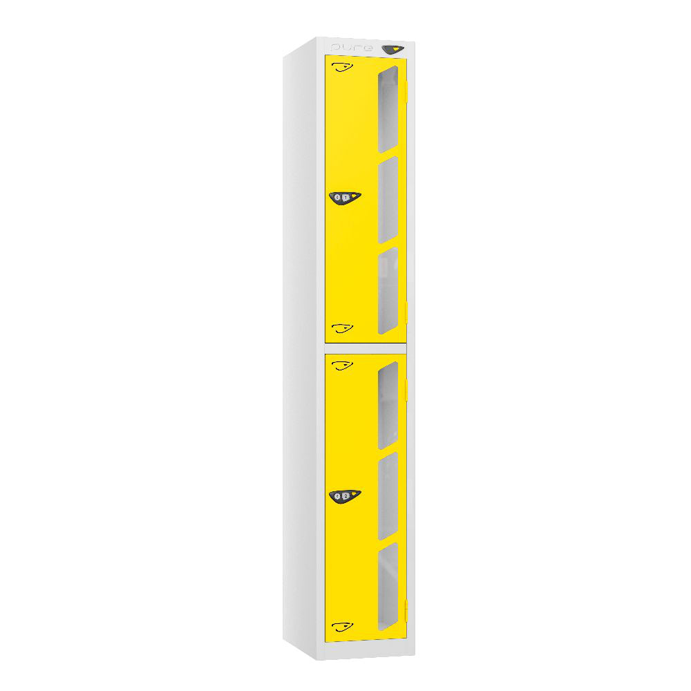 Vision 2-Door Locker Arctic White Lemon Yellow