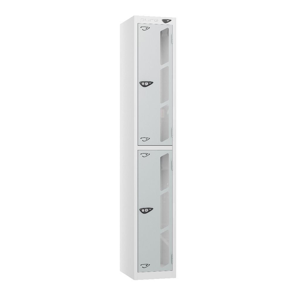 Vision 2-Door Locker Arctic White Pearl Silver