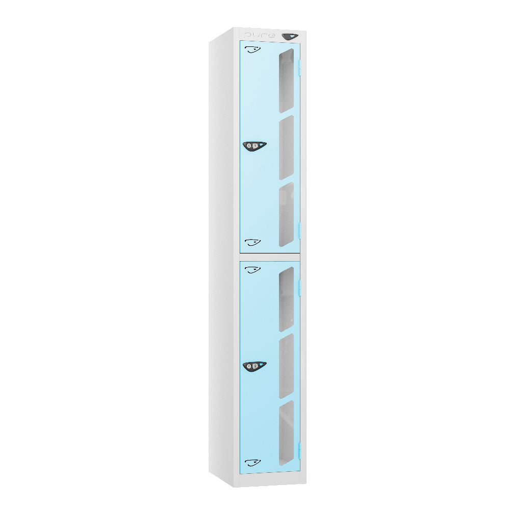 Vision 2-Door Locker Arctic White Ribbon Blue
