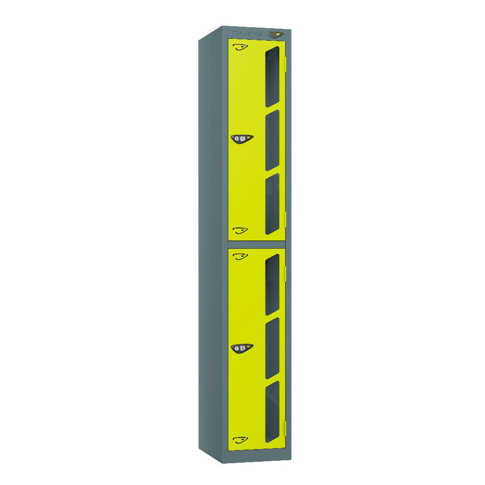 Vision 2-Door Locker Slate Grey Lime Light