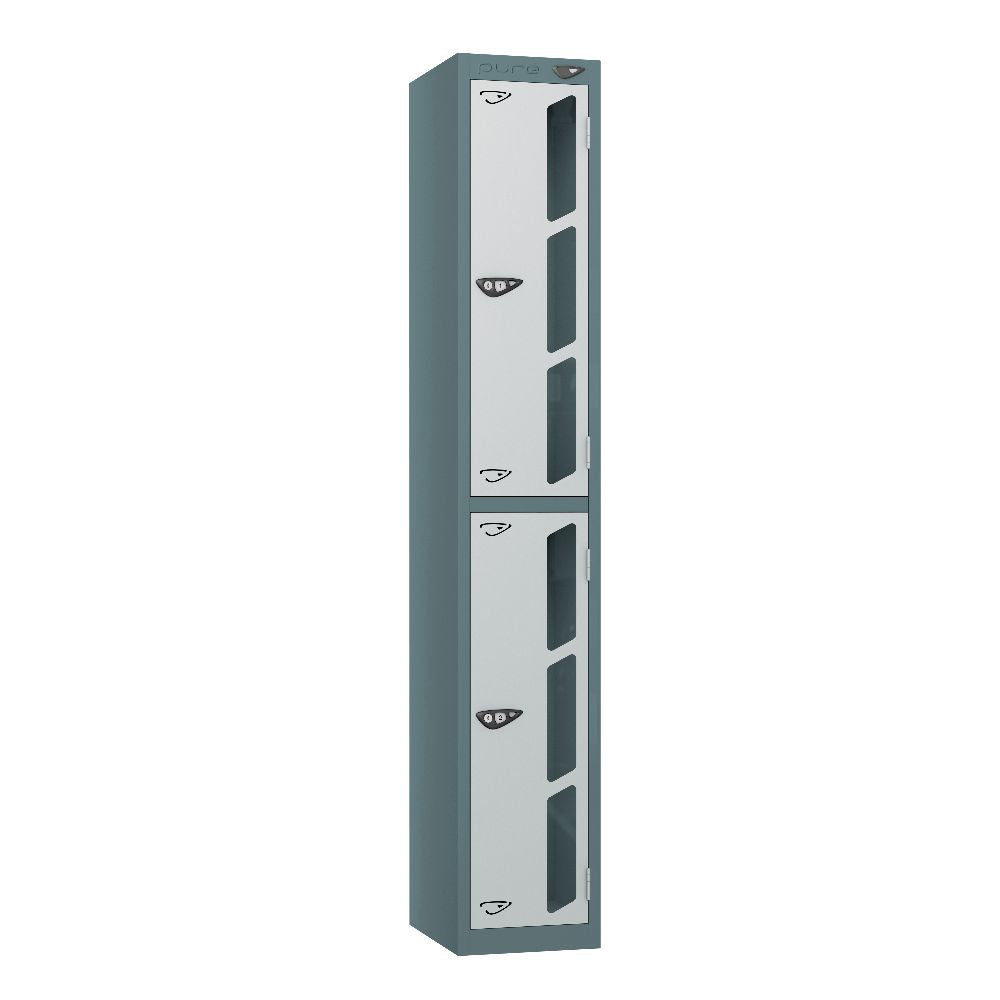 Vision 2-Door Locker Slate Grey Pearl Silver