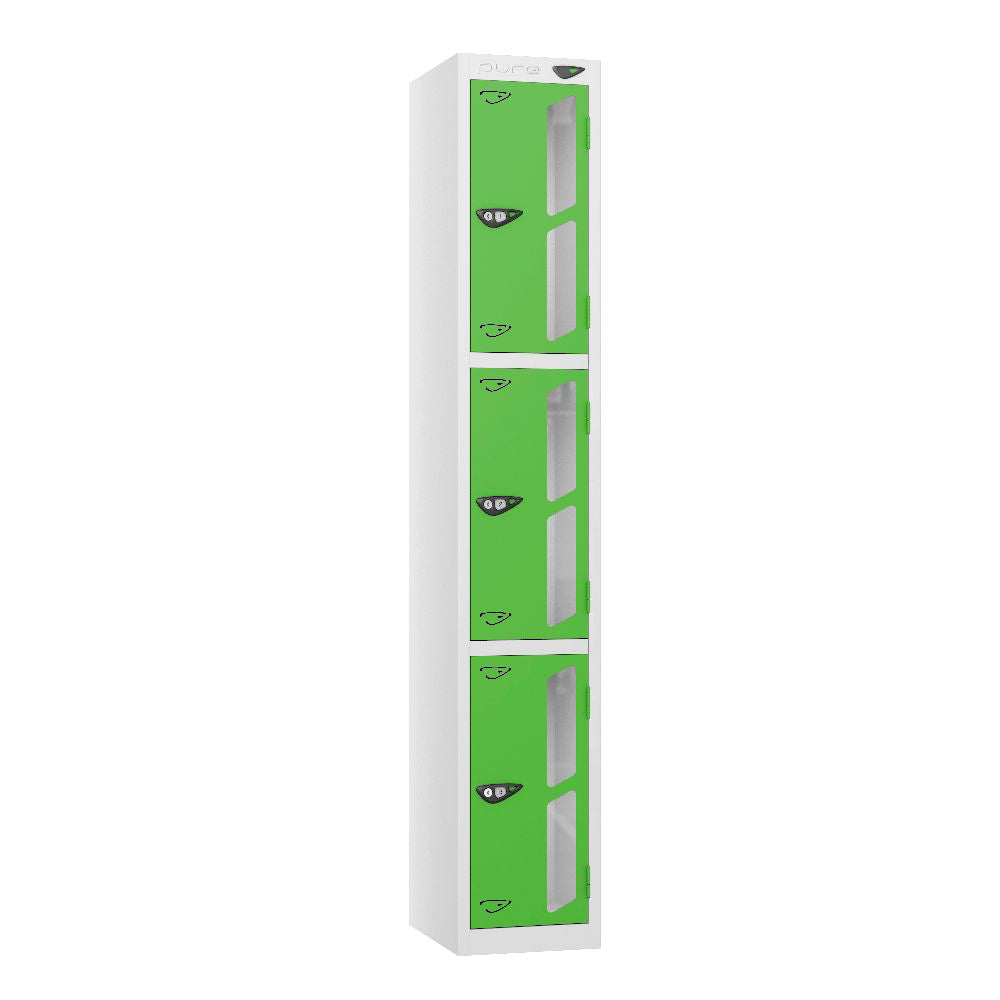 Vision 3-Door Locker Arctic White Forest Green