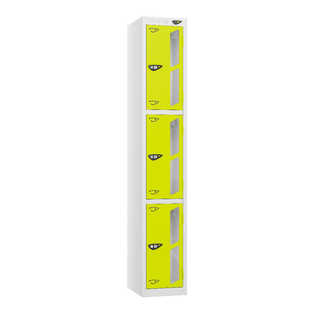 Vision 3-Door Locker Arctic White Lime Light