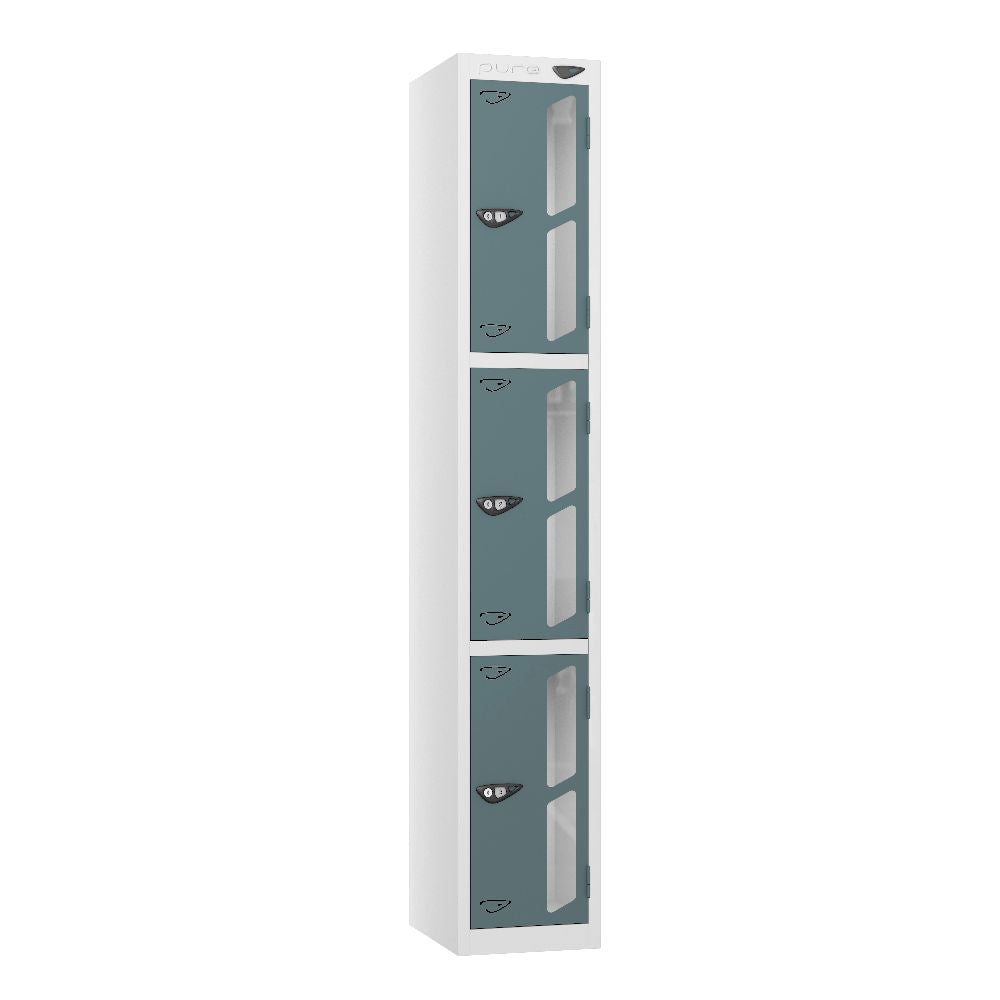 Vision 3-Door Locker Arctic White Slate Grey