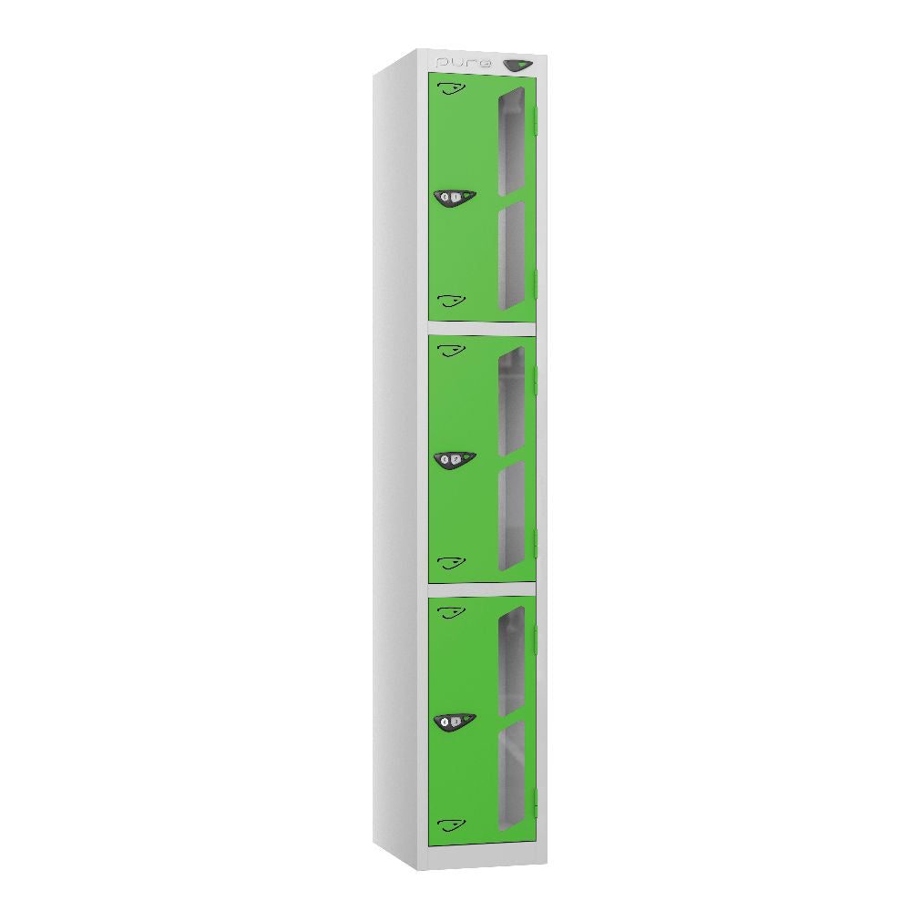 Vision 3-Door Locker Pearl Silver Cobalt Blue
