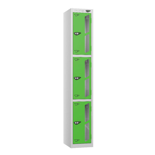 Vision 3-Door Locker Pearl Silver Cobalt Blue