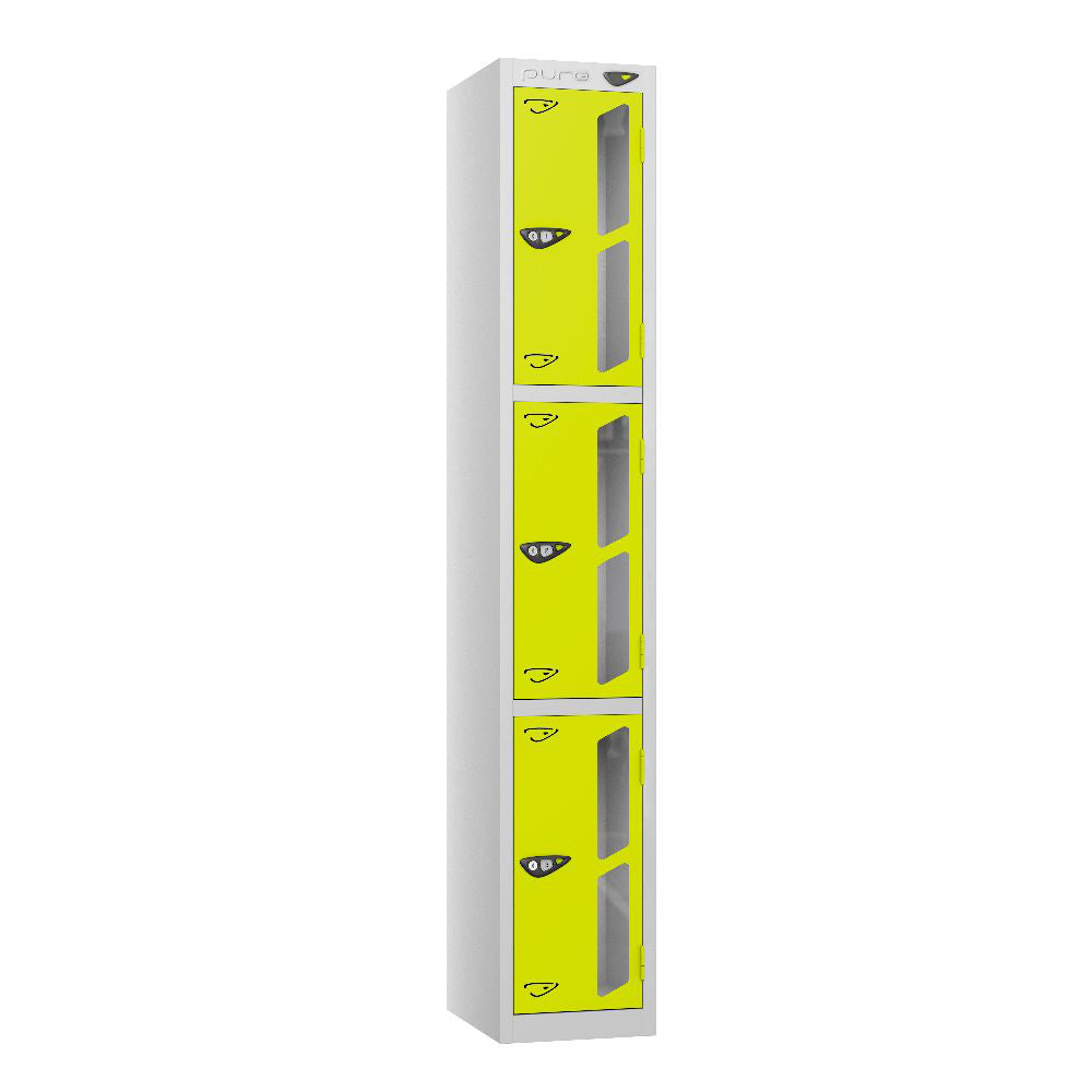 Vision 3-Door Locker Pearl Silver Lime Light