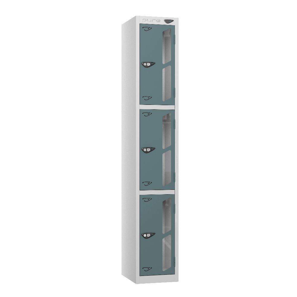 Vision 3-Door Locker Pearl Silver Slate Grey