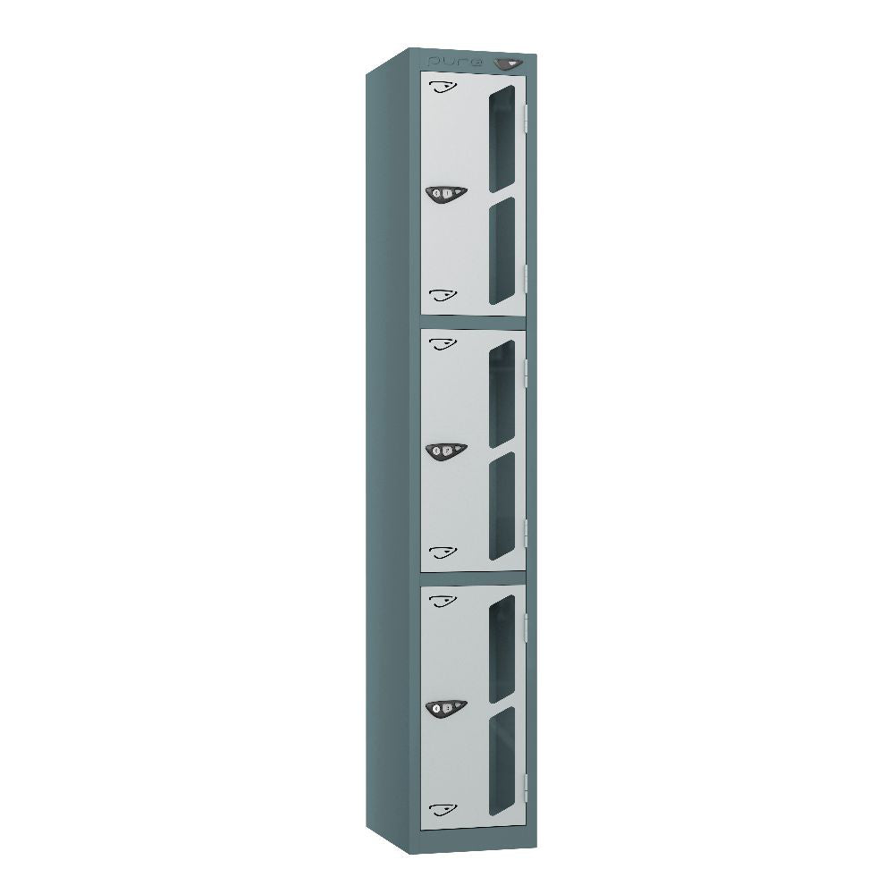 Vision 3-Door Locker Slate Grey Pearl Silver